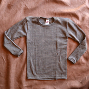 Child's Long Sleeve Top - Organic Merino/Silk (1-14y)