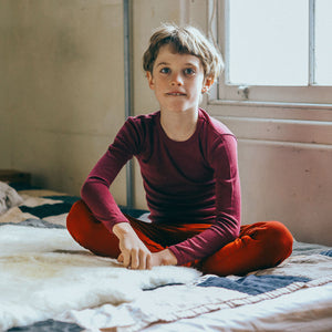 Child's Long Sleeve Top - Organic Merino/Silk (1-14y)