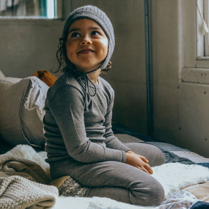 Child's Long Sleeve Top - Organic Merino/Silk (1-14y)