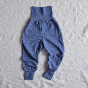 Baby Pants 100% Merino - Blue Melange (0-2yrs)