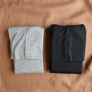 Unisex Adults Turtleneck Long Sleeve Top -Organic Merino/Silk