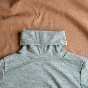 Unisex Adults Turtleneck Long Sleeve Top -Organic Merino/Silk