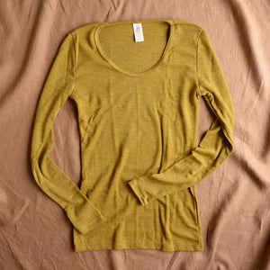 Women's 100% Organic Merino Wool Long Sleeve Top
