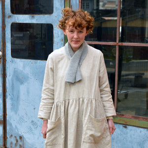 Cross Alpaca Scarf - Navy Melange (Adults) *SECONDS/MENDED