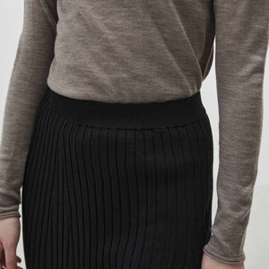 Women's Merino Basic Blouse - Black (M) *SECONDS/MENDED