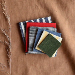 100% Linen Remnant Stack for Patching/Patchwork (100g)