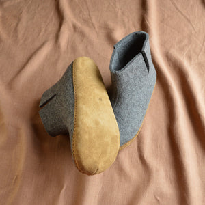 Wool Felt Slippers - Emil's Boots - Graphite (Adults 36-45)