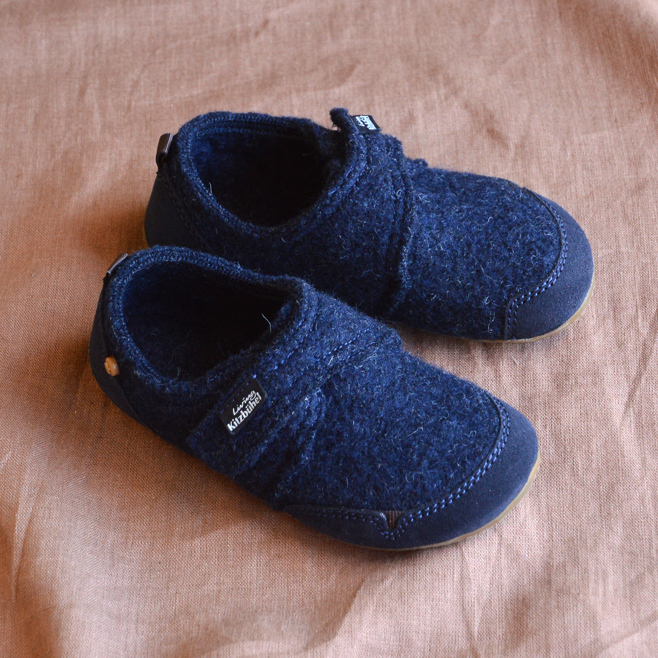 Boiled Wool Kids Shoes - Navy (27) *Last One!