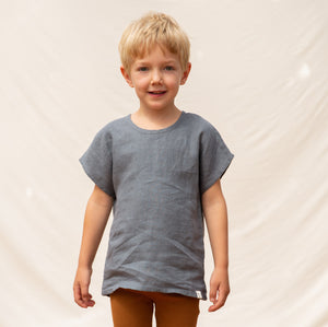 Child’s Linen Short Sleeve Top - Hazel (2-10y)