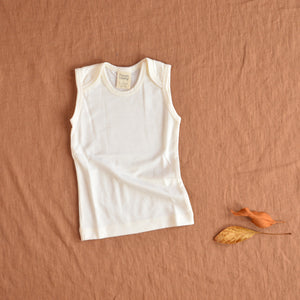 Childs Sleeveless Vest - 100% Organic Merino - Natural (0-6y)