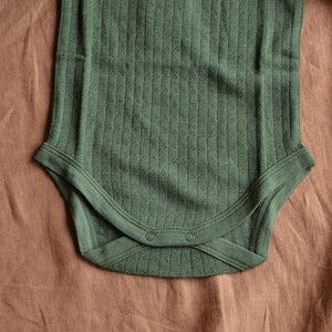 Baby Body Longsleeve - 100% Organic Merino Pointelle (0-2y)