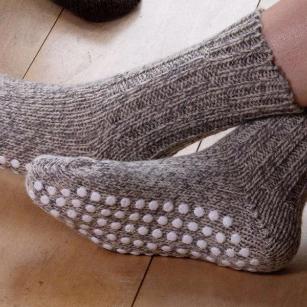 Grippy Chunky Norwegian Wool Socks - Organic Merino (Adults 36-43)
