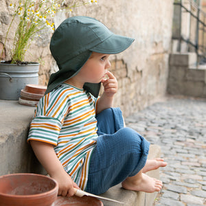 Sun Cap with Neck Protection in Organic Cotton (Child-Youth) *Last one!