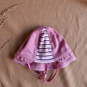 Emma Baby Sun Bonnet in 100% Organic Cotton UV40 (1-12m)