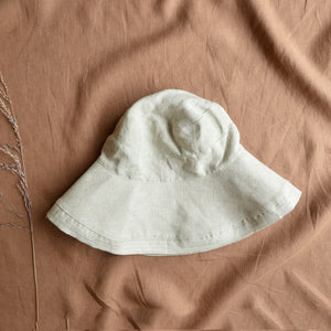 Wide Brim Hat Sofie - Organic Linen (Child-Adults)