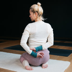 Women's Organic Merino Wool & Silk Long Sleeve Top - Natural