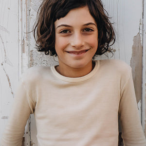 Child's Thermal/PJs Top - Organic Merino/Silk (1-14y)