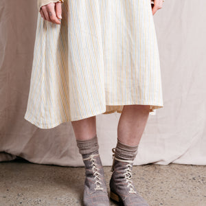 Kirsten Dress in 100% Linen - Bijou Stripe (Women L-XL only) *Last ones