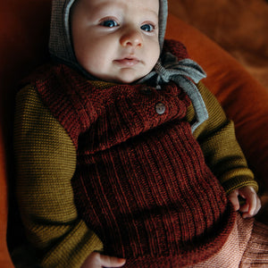 Rico Vest - 100% Baby Alpaca - Rust Melange (4-6y) *Last Ones!