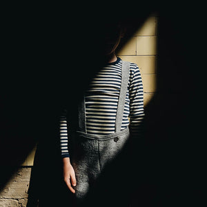 Child's Long Sleeve Top - 100% Organic Merino - Stripes (1-12yrs)