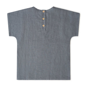 Arlo Linen T-Shirt - Storm Blue (2-10y)