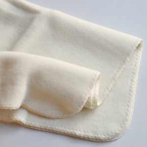 Baby Blanket in Organic Merino Wool Fleece - Natural (65x100cm)