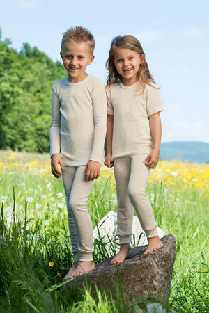 Child's Thermal/PJs Top - Organic Merino/Silk (1-14y)