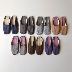Japanese Guest Slippers Wool/Linen (Adults)