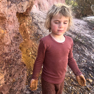 Child's Long Sleeve Top - Organic Merino/Silk (1-14y)