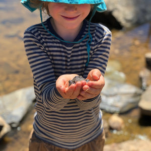 Child's Long Sleeve Top - 100% Organic Merino - Stripes (1-12yrs)