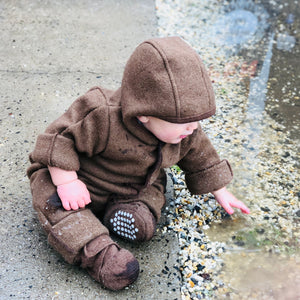 Boiled Wool Overalls with Hood (0-4y) *New AW25/26!