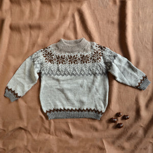 Islandia Sweater in Baby Alpaca - Undyed AW23 (5-6y) *Last One!