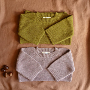 Lise Sweater in Baby Alpaca - Pistachio AW23 (1-7y) *Last ones