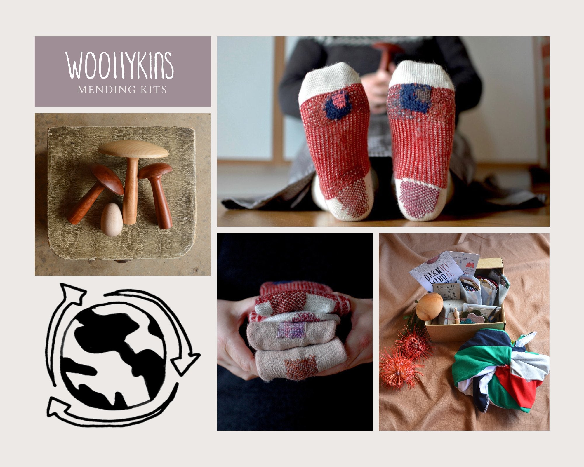 Mending Matters more than ever! Repair your textiles for life with a Woollykins Mending Kit