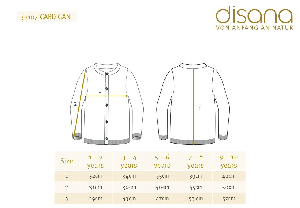 Kids Knitted Cardigan - Organic Merino Wool (5-10y)