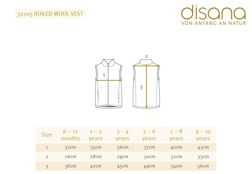 Boiled Wool Zip Vest (1-10y+)
