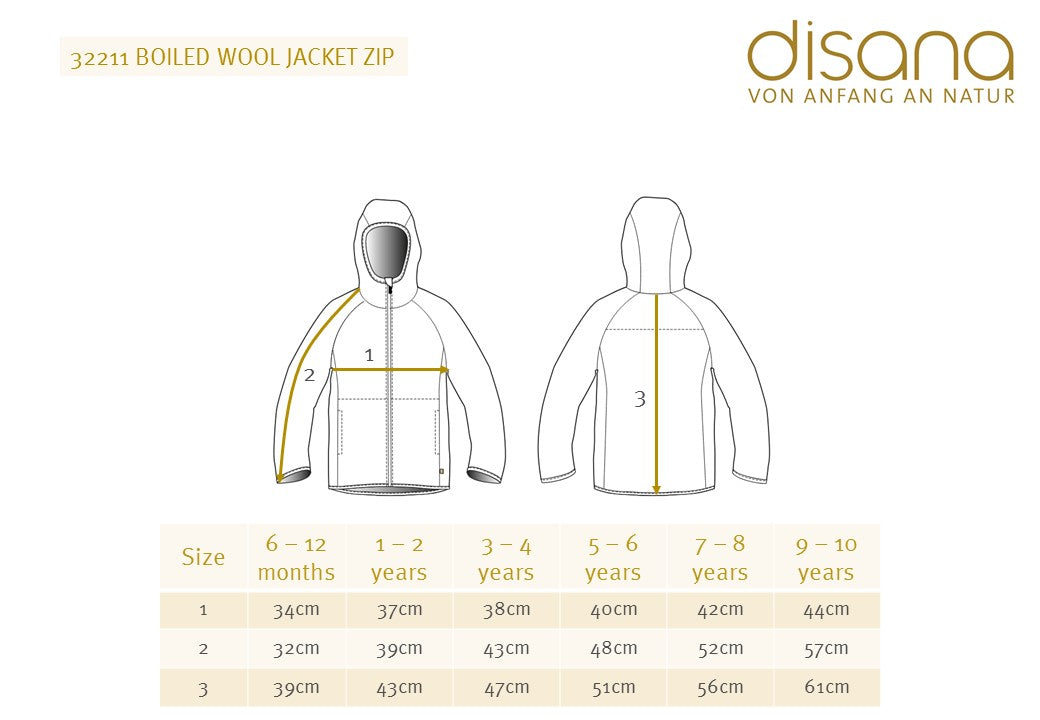Boiled Wool Zip Jacket (3-10y)