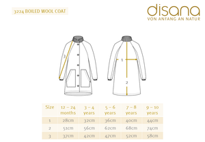 Kids Boiled Wool Long Coat (3-10y)