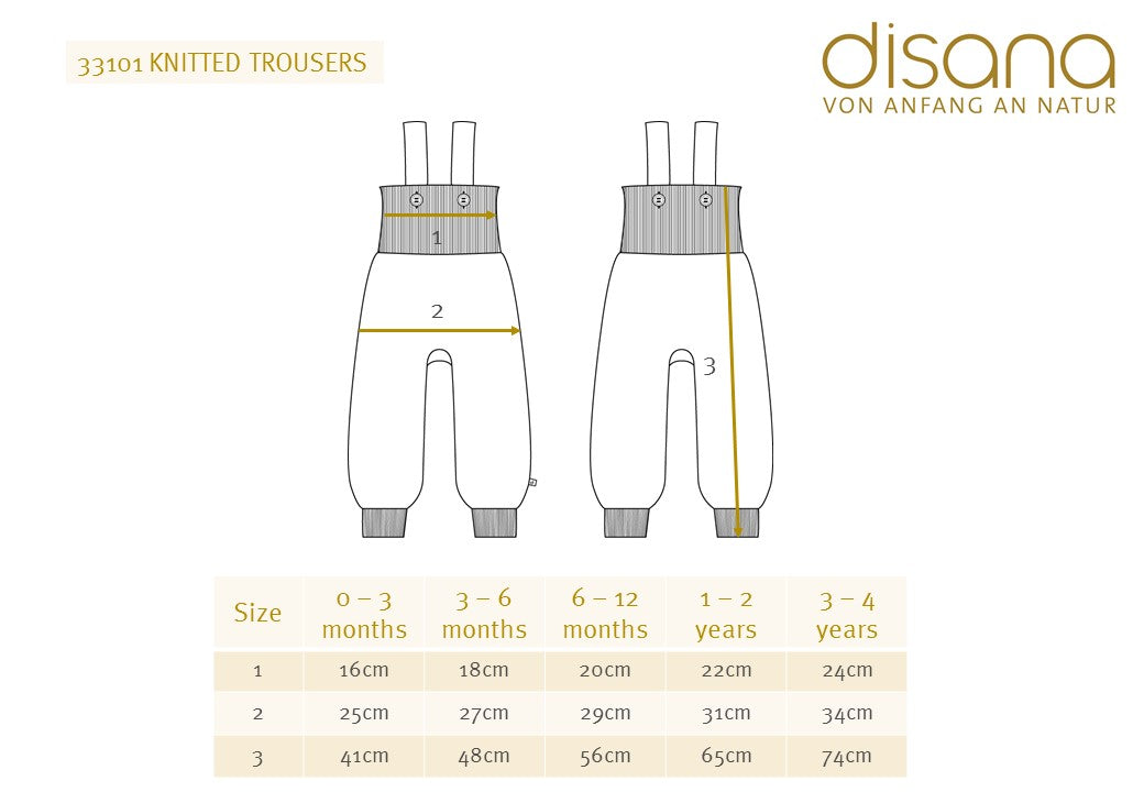 Knitted Dungarees - Organic Merino Wool (3m-4y)