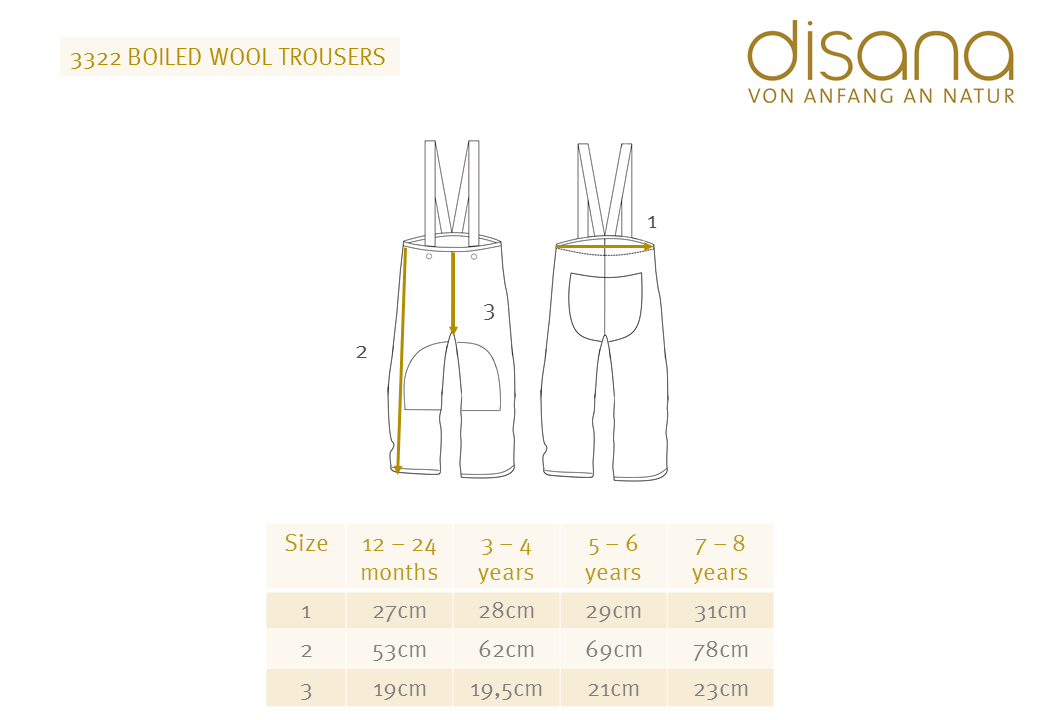 Boiled Wool Dungarees (1-8y) *Retired Style