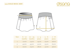 Boiled Wool Pocket Skirt - Rose (3-8y)