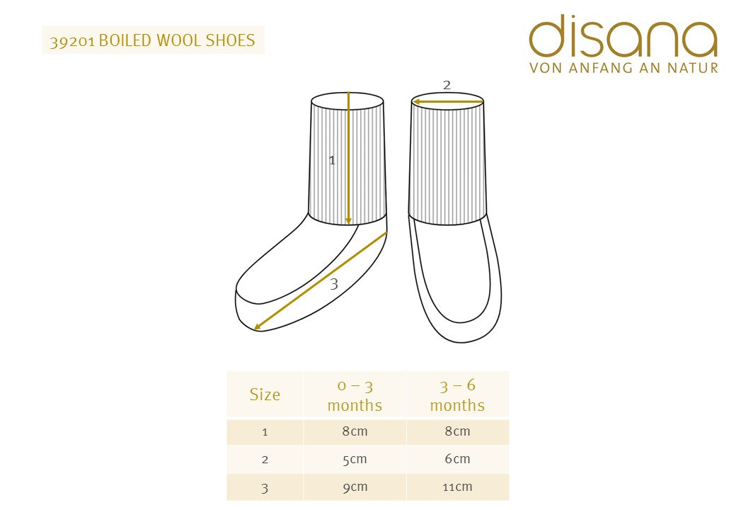 Boiled Wool Booties (0-6m)