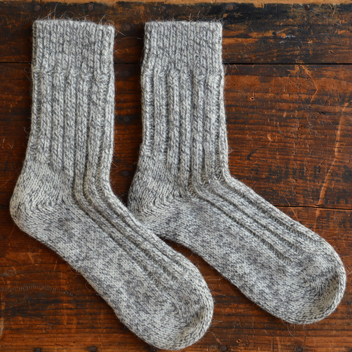 Chunky Rib Wool/Alpaca Socks (Adults)