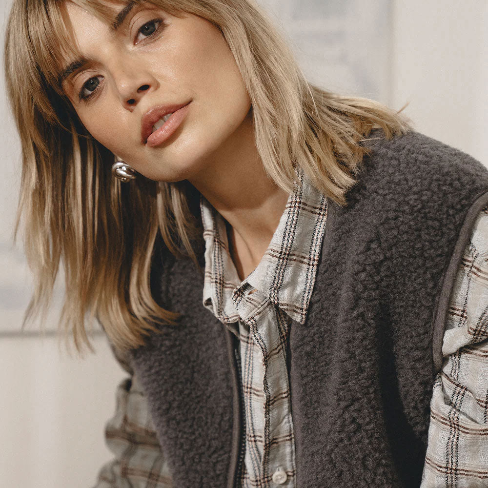 Women's Cropped Zip Vest - 100% Wool (S, M, L) *Pre-Order