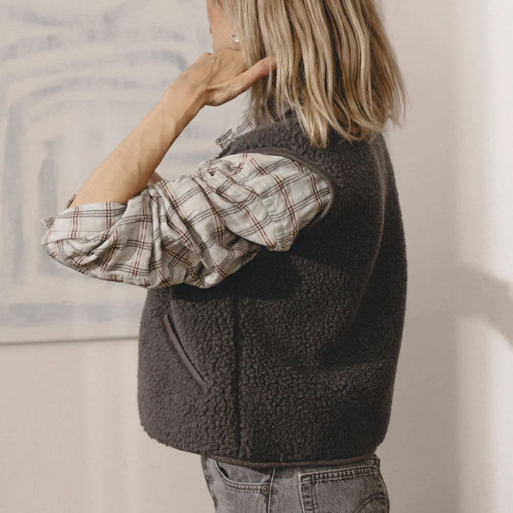 Women's Cropped Zip Vest - 100% Wool (S, M, L) *Pre-Order