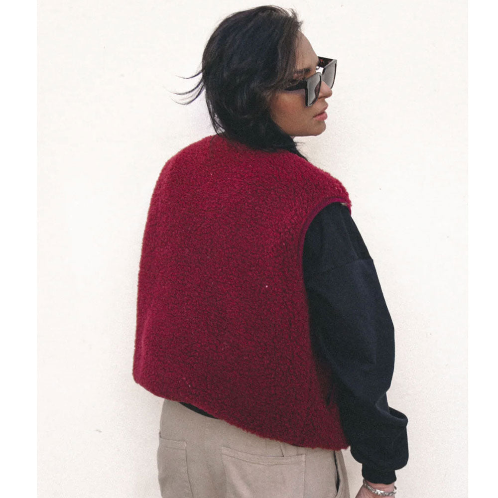 Women's Cropped Zip Vest - 100% Wool (S, M, L) *Pre-Order