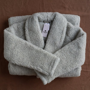 Bath Robe - 100% Wool - Light Grey (Adults)