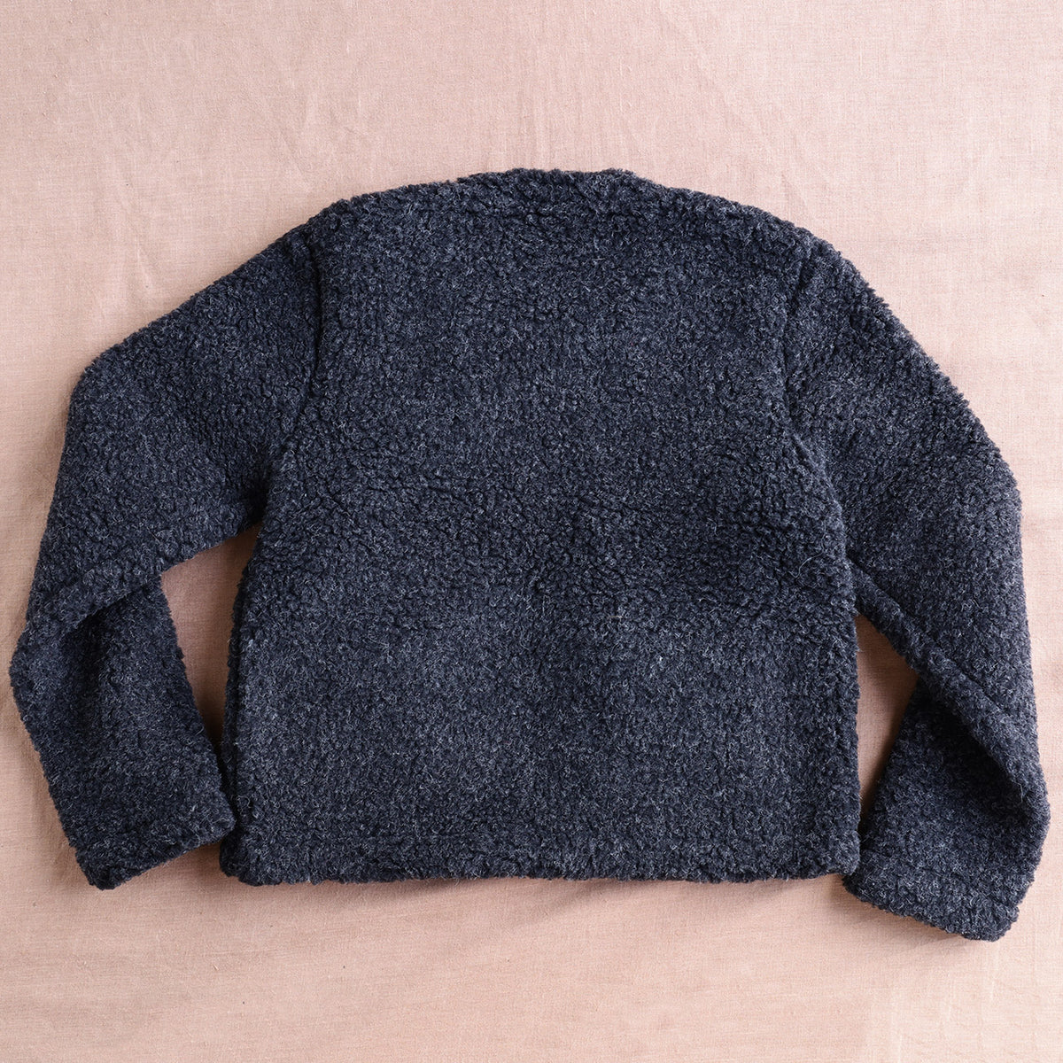 Women's Plush Cropped Jacket - 100% Wool - Black (S-L)