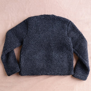 Women's Plush Cropped Jacket - 100% Wool - Black (S-L)