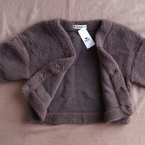 Women's Plush Cropped Cardi Jacket - 100% Wool